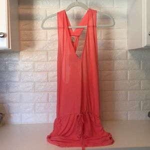 Coral size small bathing suit coverup